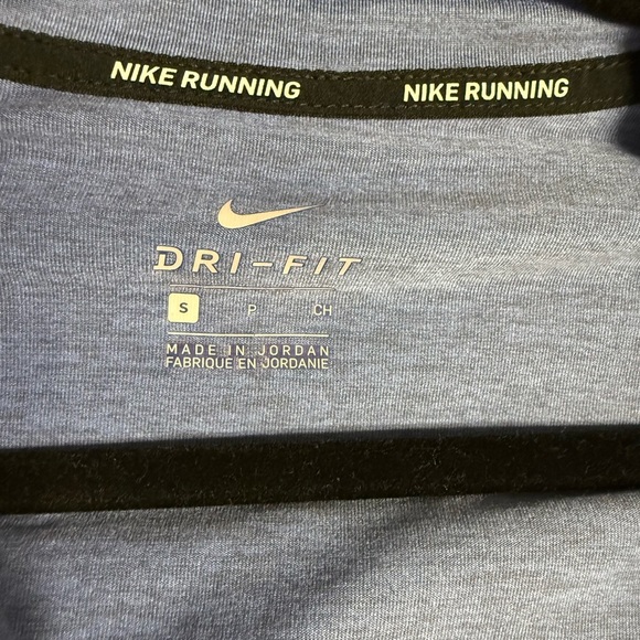 Nike Running Blue Long Sleeve Dri Fit w/Thumb Holes Top - Picture 4 of 5
